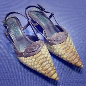 ♥️Croc Leather Mules♥️